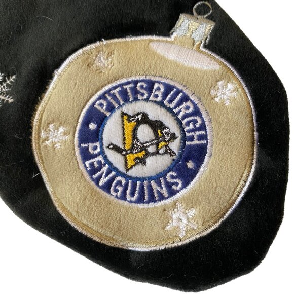 Pittsburgh Penguins NHL Christmas Stocking Embroidered Logo Faux Fur Cuff - Picture 2 of 12